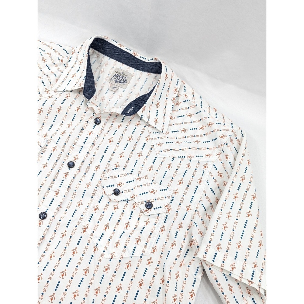 Moon Shine Spirit Shirt Mens M‎ Aztec Southwestern Pearl Snap Brad  Western cut